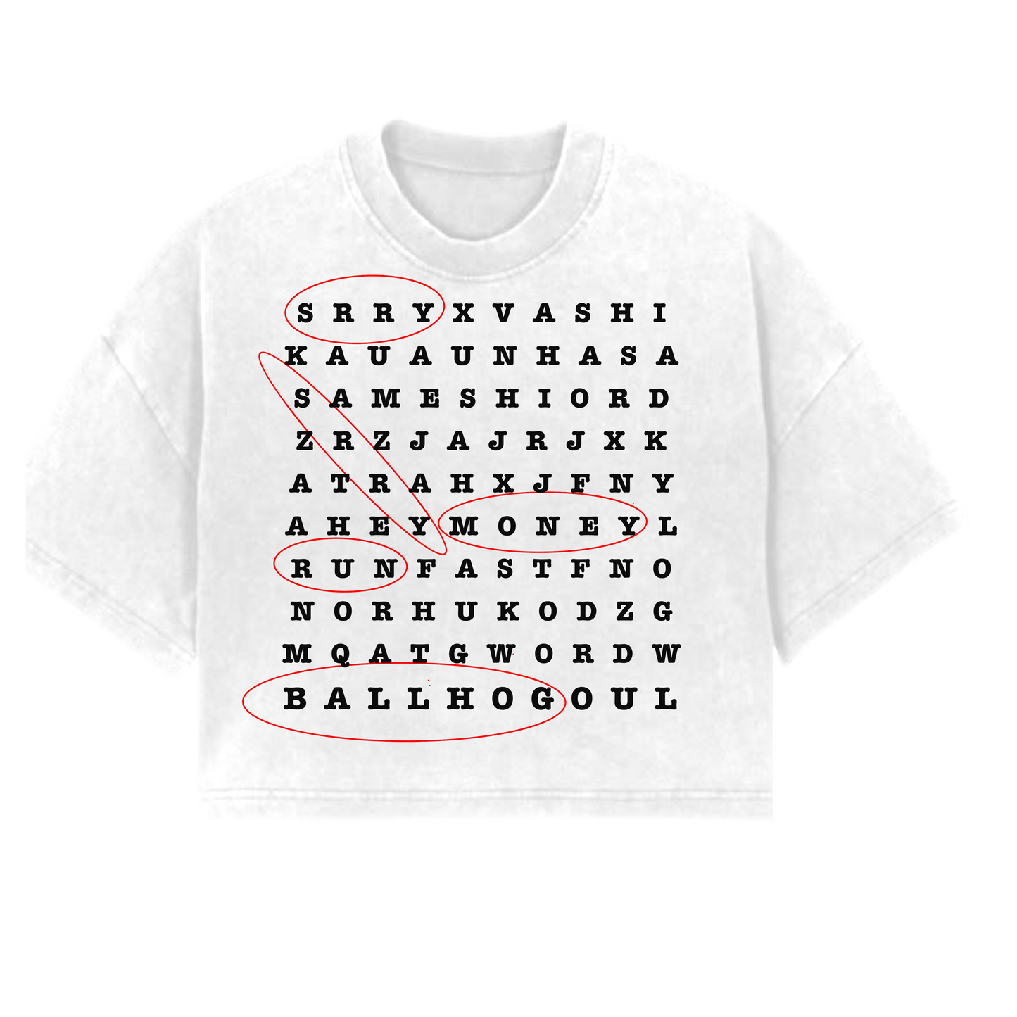 Cross word tee