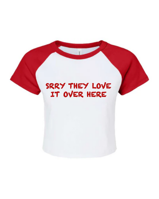 Red baby tee
